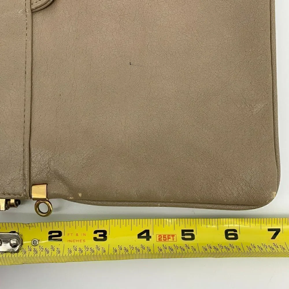 Vintage Zenith Tan Leather Clutch Bag